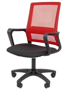 Офисное кресло CHAIRMAN 606 LT, ткань/сетка, красный